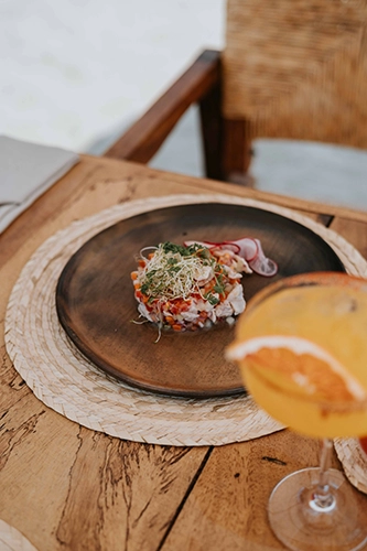 fond on plate